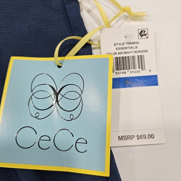 Ladies CeCe Blouse Blue XL - Picture 7 of 7